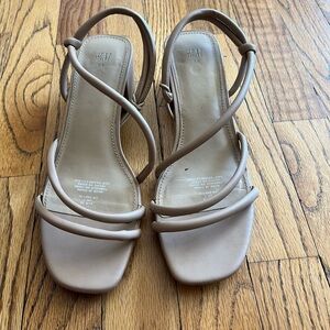 H&M Women's Beige Strappy Heels